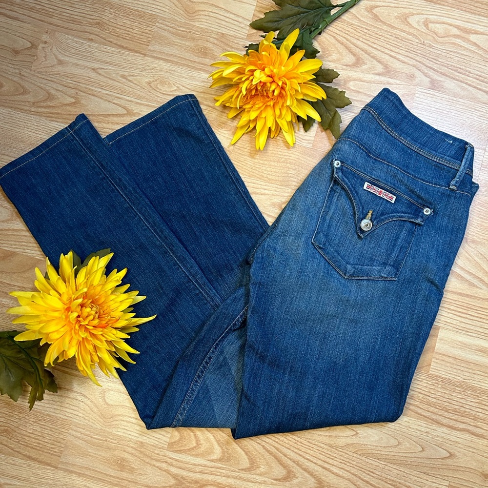 Hudson Jeans Light Wash Back Pocket Button Closure Size 27